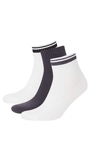 DeFacto Erkek 3'lü Pamuklu Patik Çorap D9948AXNSKR1