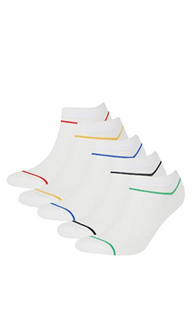 DeFacto Erkek 5'li Pamuklu Patik Çorap D9959AXNSWT1