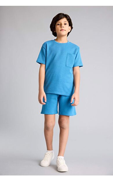 DeFacto Regular Fıt Waffle 2'li Pijama Takımı Erkek Çocuk