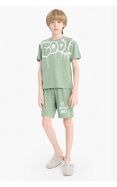 DeFacto Erkek Çocuk Regular Fit 2'li Pijama Takımı E0021A825SMGN1125