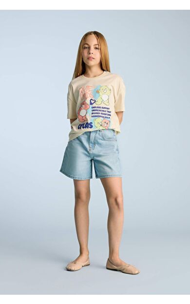 DeFacto Kız Çocuk Jean Şort E0110A825SMNM63