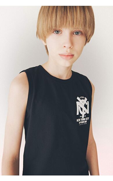 DeFacto Erkek Çocuk Bisiklet Yaka Baskılı Atlet E0192A825HSBK81