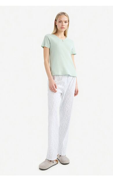 DeFacto Fall in Love Regular Fit Kısa Kollu 2'li Takım E0266AX25SPGN1169