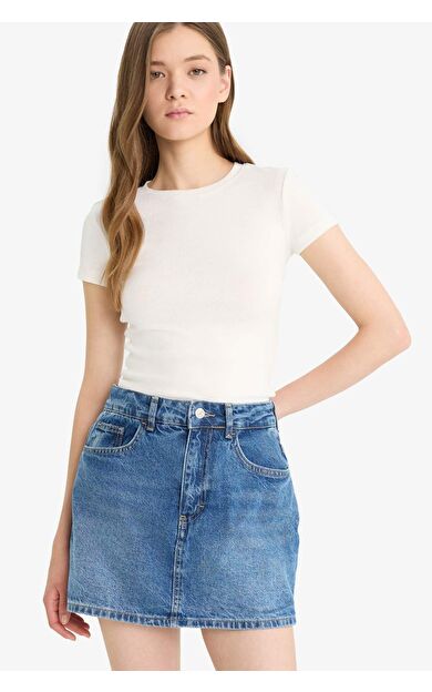 Coool Fitted Ribana Kısa Kollu Tişört E0288AX25AUWT32