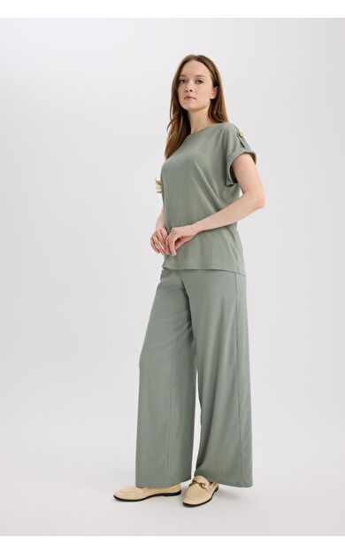 DeFacto Straight Fit Düz Paça Trousers