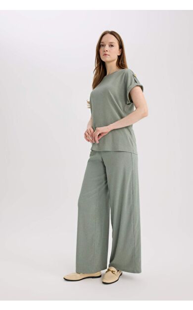 DeFacto Straight Fit Düz Paça Trousers