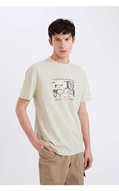 DeFacto Rick and Morty Regular Fit Bisiklet Yaka Baskılı Kısa Kollu Tişört E0330AX25SPKH494
