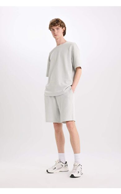 DeFacto Regular Fit Düz Paça Şort E0442AX25SMGR447