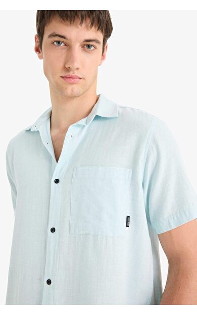 DeFacto Regular Fit Pamuklu Yazlık Kısa Kollu Gömlek E0461AX25SMBE506