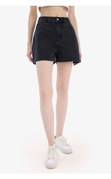 DeFacto Mom Fit Yüksek Bel Kısa Paça Jean Şort E0525AX25SMNM40
