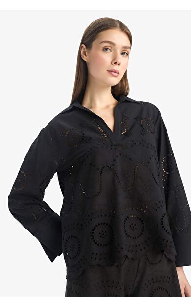 -Fall in Love Regular Fit Brode Plaj Kıyafeti E0598AX25SMBK27