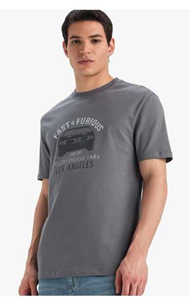DeFacto Fast & Furious Regular Fit Bisiklet Yaka Kısa Kollu Tişört