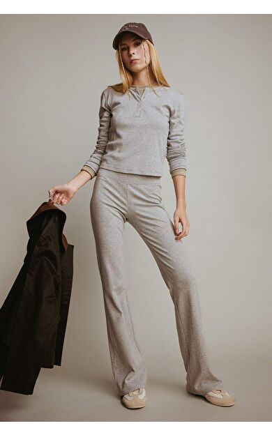 Coool Flare Fit Ribana Pantolon E0628AX25AUGR210