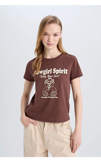 Coool Regular Fit Bisiklet Yaka Baskılı Kısa Kollu Tişört E0630AX25SMBN278