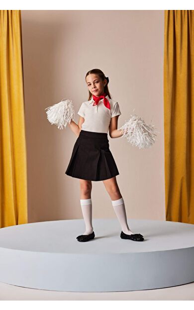 DeFacto Kız Çocuk 23 Nisan Çocuk Bayramı Gabardin Etek