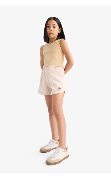 DeFacto Kız Çocuk Beli Lastikli Baskılı Şort E0729A825HSBG722