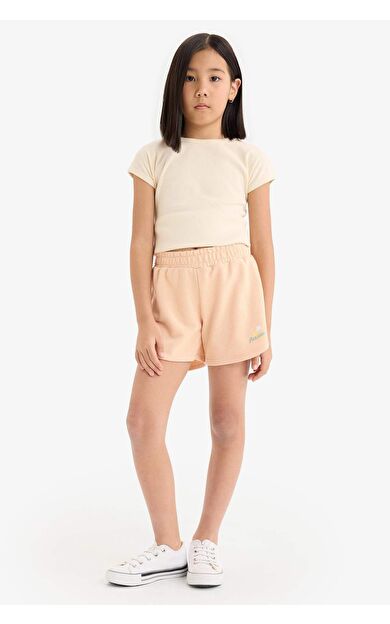 DeFacto Kız Çocuk Beli Lastikli Baskılı Şort E0729A825HSOG294