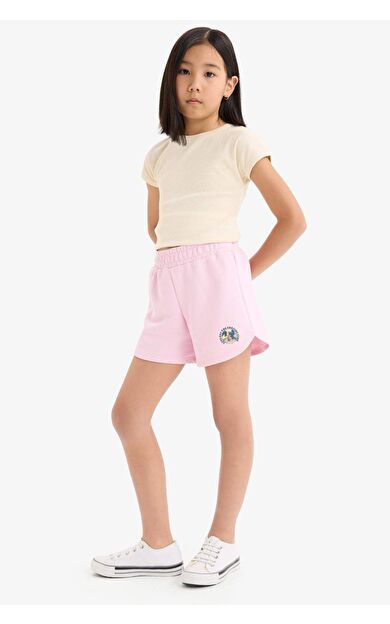 DeFacto Kız Çocuk Beli Lastikli Baskılı Şort E0729A825HSPN47