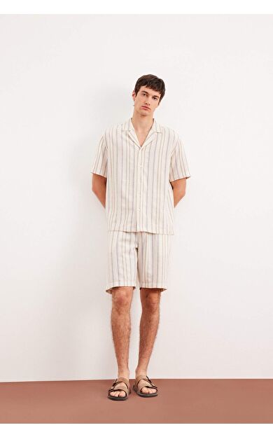 DeFacto Regular Fit Jakarlı Bermuda E0808AX25SMER83