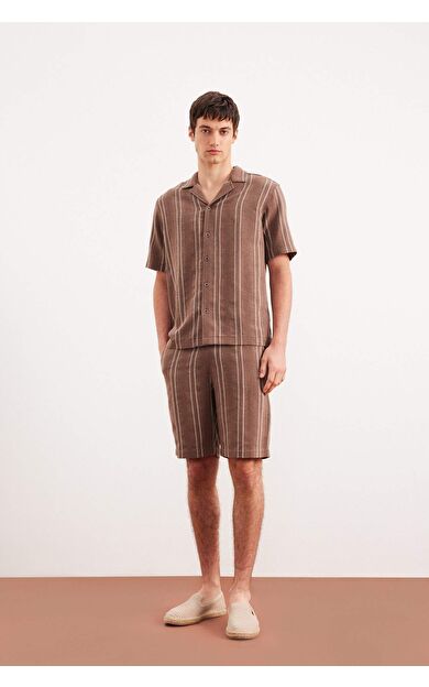 DeFacto Regular Fit Jakarlı Bermuda E0809AX25SMBN326