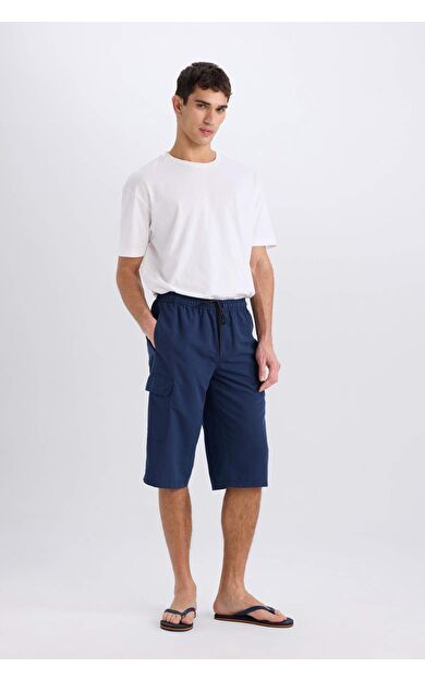 DeFacto Long Fit File Astarlı Uzun Boy Deniz Şortu E0905AX25HSNV256