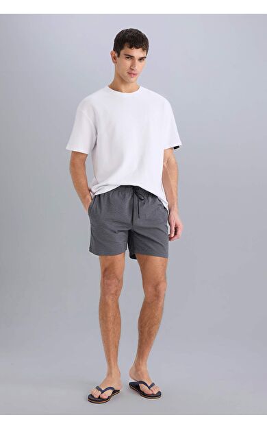 DeFacto File Astarlı Kısa Boy Deniz Şortu E0945AX25HSGR474