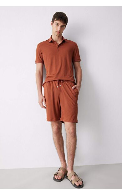 DeFacto Regular Fit Krinkıl Bermuda E0980AX25SMBN312