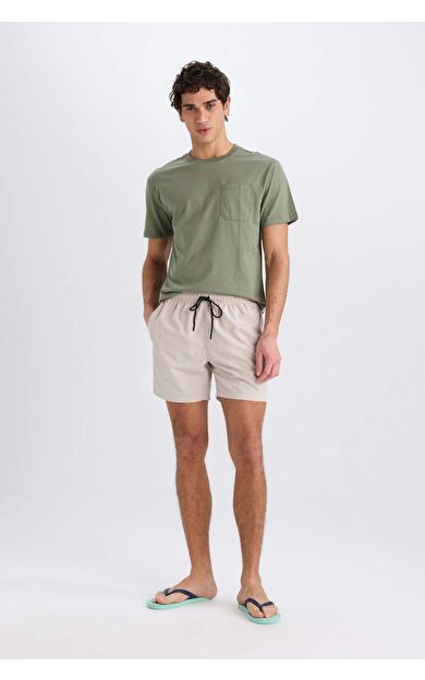 DeFacto Regular Fit Kısa Boy Yumuşak Tuşeli Deniz Şortu E0993AX25HSBG187