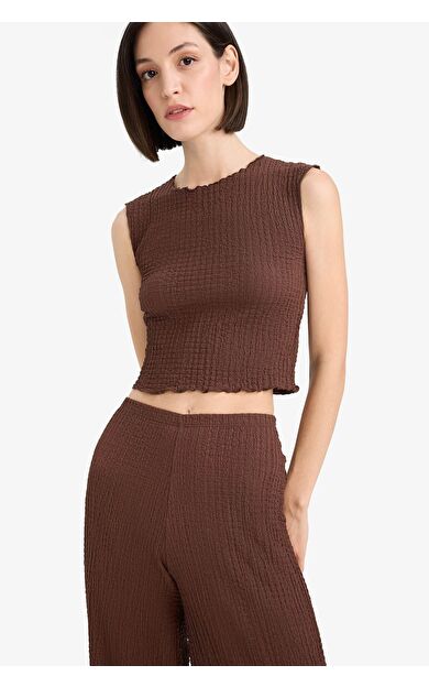 DeFacto Slim Fit Dar Kesim Bisiklet Yaka Bürümcük Atlet E0999AX25SPBN341