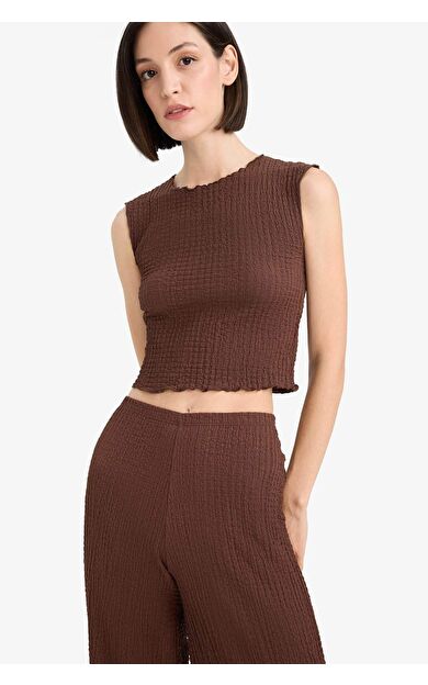 DeFacto Slim Fit Dar Kesim Bisiklet Yaka Bürümcük Atlet E0999AX25SPBN341