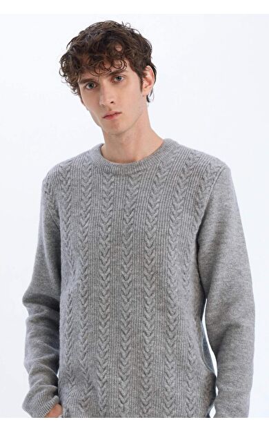 DeFacto Standart Fit Bisiklet Yaka Triko Kazak