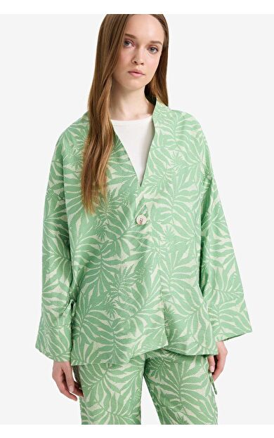 Relax Fit Desenli Uzun Kollu Tunik