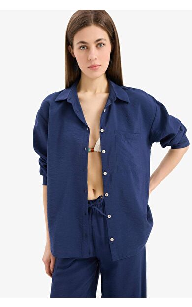 Fall in Love Regular Fit Plaj Gömleği E1167AX25SMNV241