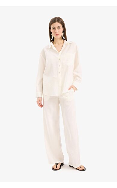 DeFacto Fall in Love Regular Fit Esnek Belli Plaj Pantolonu E1172AX25SMWT16