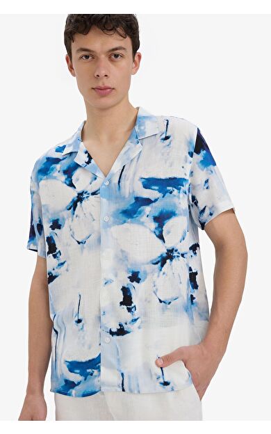 DeFacto Modern Fit Polo Yaka Yazlık Kısa Kollu Gömlek