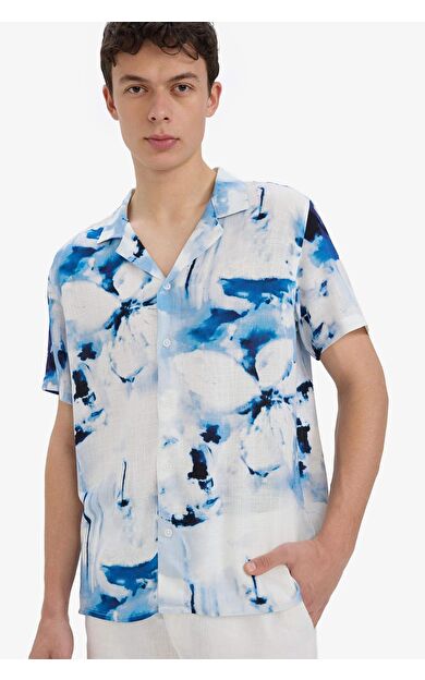 DeFacto Modern Fit Polo Yaka Yazlık Kısa Kollu Gömlek