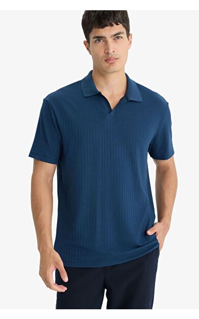 DeFacto Regular Fit Krinkıl Polo Yaka Kısa Kollu Tişört E1207AX25AUNV147