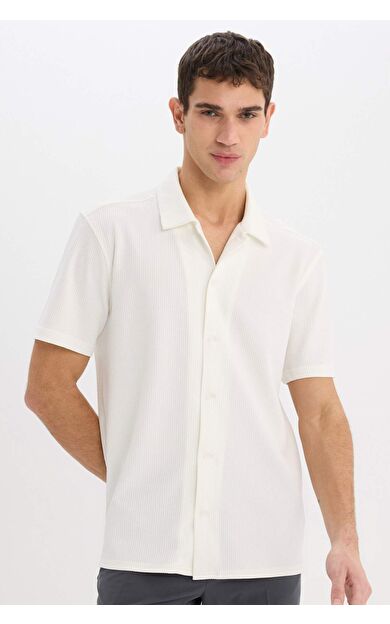 DeFacto Regular Fit Polo Yaka Yazlık Kısa Kollu Gömlek E1211AX25SMER85