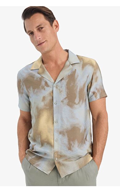 DeFacto Modern Fit Polo Yaka Aerobin Yazlık Kısa Kollu Gömlek