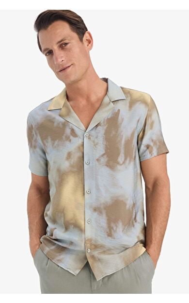 DeFacto Modern Fit Polo Yaka Aerobin Yazlık Kısa Kollu Gömlek