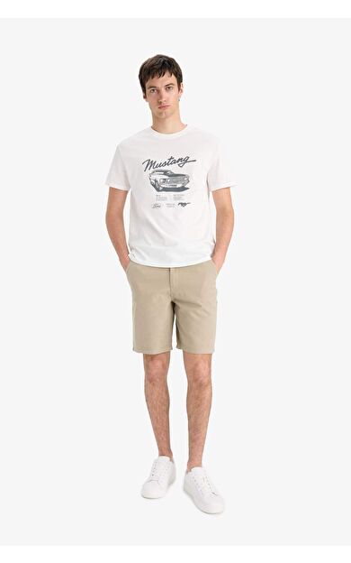 DeFacto %100 Pamuk Regular Fit Bermuda Şort E1231AX25SMKH488