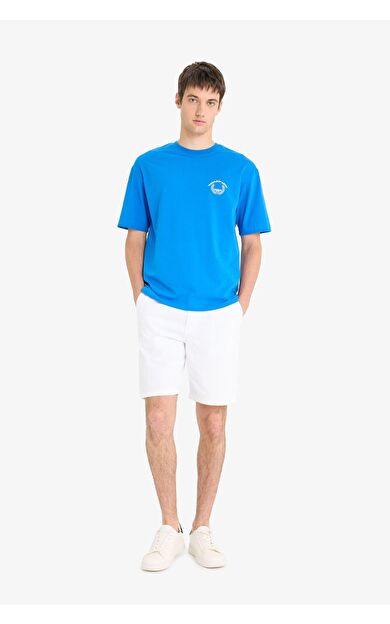 DeFacto %100 Pamuk Regular Fit Bermuda Şort E1231AX25SMWT34
