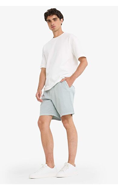 DeFacto Relax Fit Gabardin Bermuda Şort