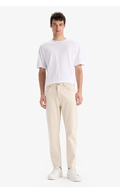 DeFacto %100 Pamuk 90's Slim Fit Dar Kalıp Yüksek Bel Dar Paça Jean Pantolon E1370AX25SMBG714