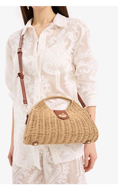 Kadın Hasır Omuz Çantası