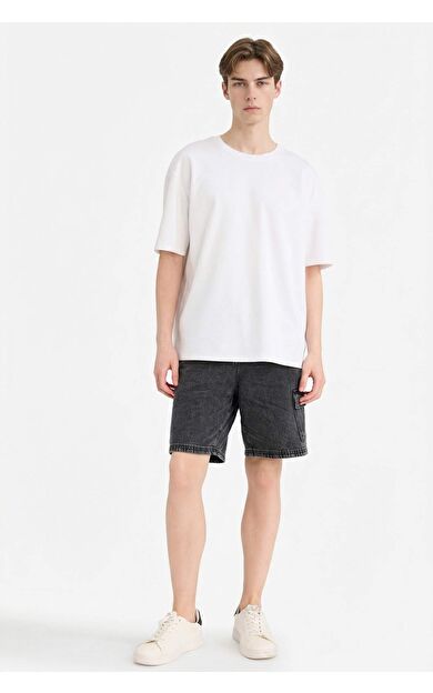 Loose Fit Jean Bermuda