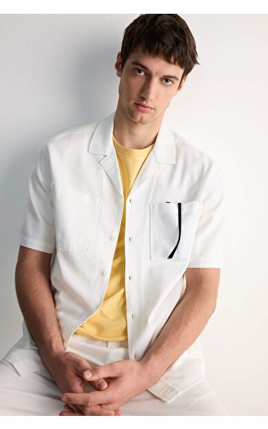 DeFacto %100 Pamuk Relax Fit Pamuklu Kısa Kollu Gömlek