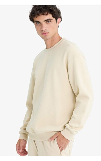 DeFacto Boxy Fit Bisiklet Yaka Pike Sweatshirt