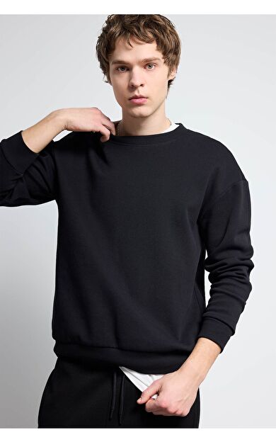 DeFacto Boxy Fit Bisiklet Yaka Pike Sweatshirt