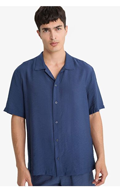DeFacto Relax Fit Polo Yaka Aerobin Kısa Kollu Gömlek